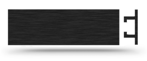 Huber Airolo 80 x 25 Alu schwarz Briefkastenschild